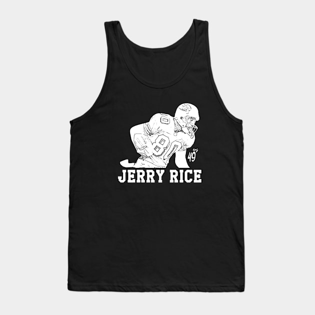Jerry Rice | White retro Tank Top by Aloenalone